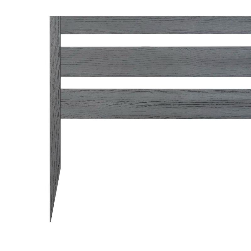 Zippity Outdoor Products 26in H x 24in W (3 Panels) No Dig Zippity Maui Fence Kit, Charcoal Color WoodTek Vinyl Fence Panel, Temporary Outdoor Border for Garden, Easy Install DIY Fence for Backyard, Patio, & Deck, ZP19066