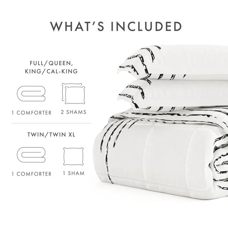 Becky Cameron Soft Diamond Stripe Down-Alternative Comforter Set