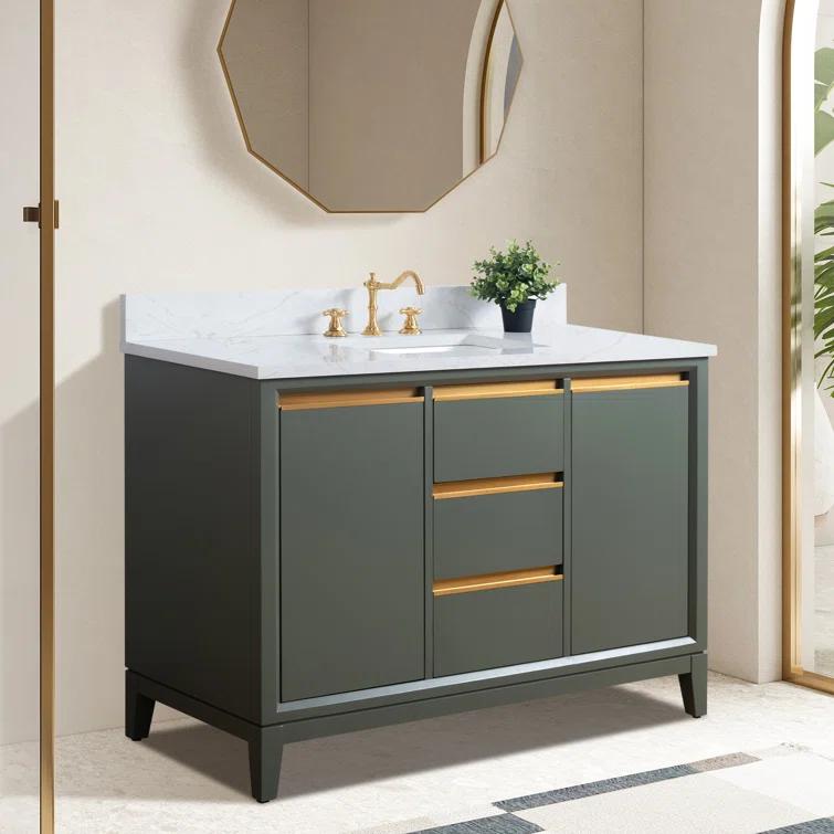 Vanity Art 54 Double Bathroom Vanity with Top