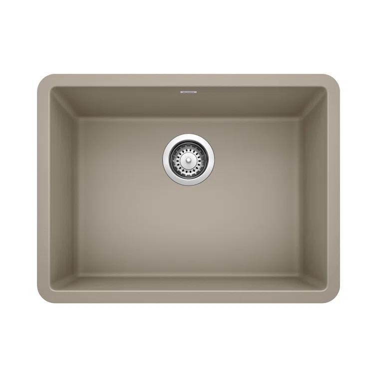 Blanco Precis SILGRANIT 24" Single Bowl Undermount Kitchen Sink 522417