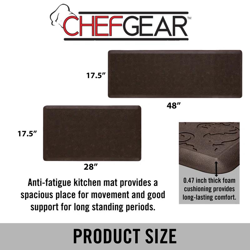 Chef Gear Embossed Soothing Comfort Anti-Fatigue Mat Set