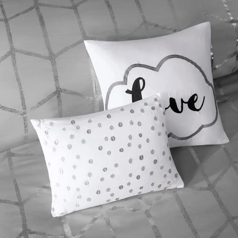 Intelligent Design Raina Metallic Printed Comforter Set