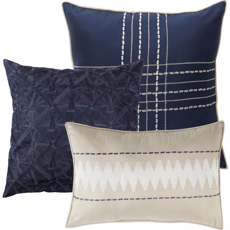 Nanshing America, Inc Ivanna 7 Piece Geometric Comforter Set