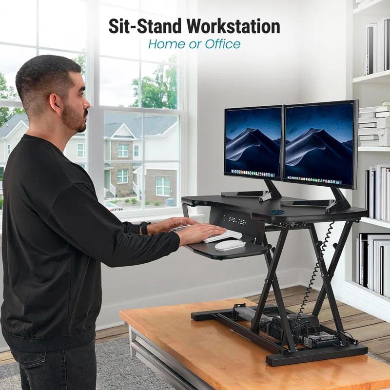 VERSADESK VersaDesk PowerPro Electric Height Adjustable Desk Converter w/ USB Charging Port