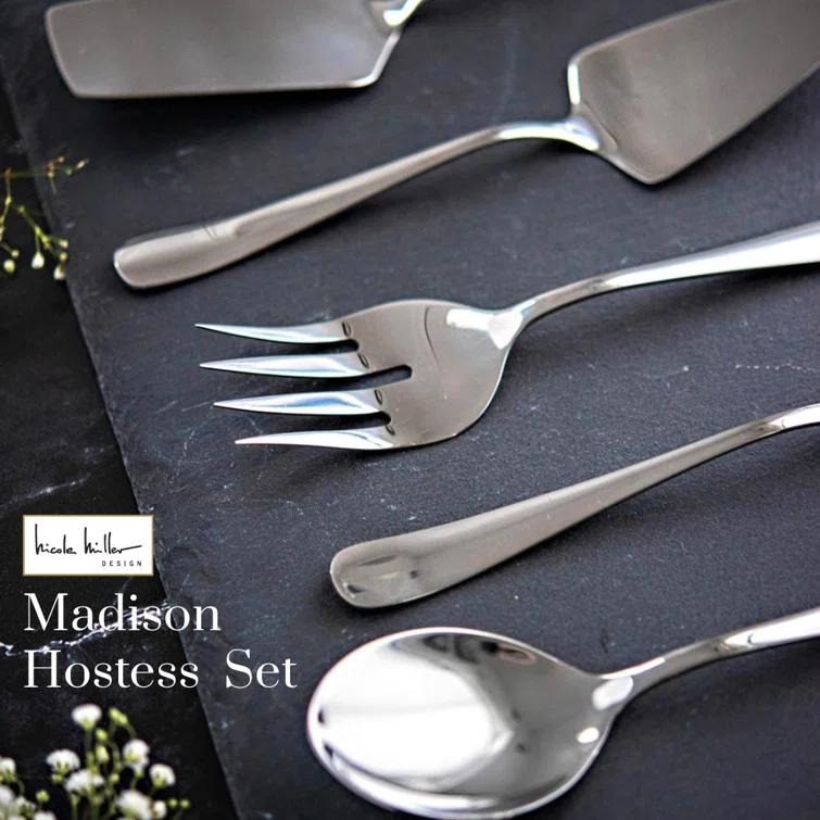Nicole Miller Nicole Miller 6-Piece Madison Hostess Set Made With Quality Stainless Steel