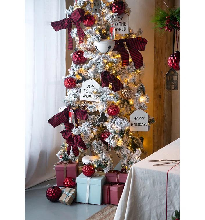 A&B Home Farmhouse Bell Ornament Set of 4 8.5"Dia. x 10" White (Set of 4)