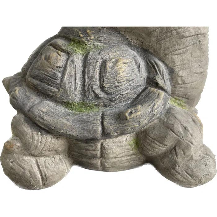 Bay Isle Home™ Swallow 15.75" Mossy Turtle Garden Statue Solar Eyes
