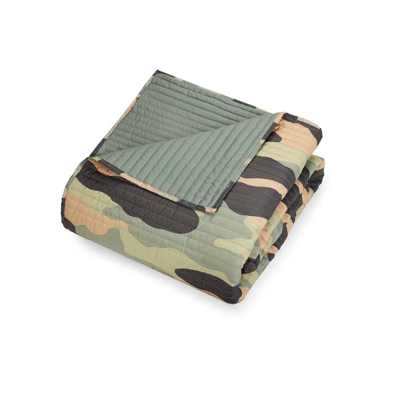 Urban Playground Covert Camo Green Reversible Microfiber Comforter Set