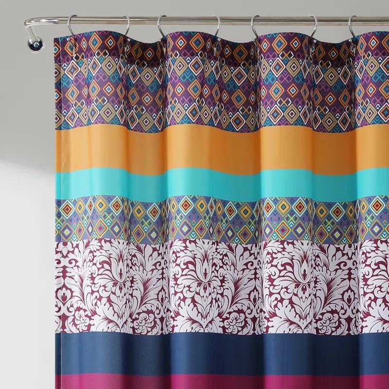 Lush Decor Boho Stripe Striped Shower Curtain