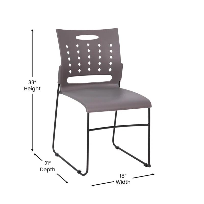 Flash Furniture 881 lb. Capacity Sled Base Stack Chair with Carry Handle and Air-Vent Back