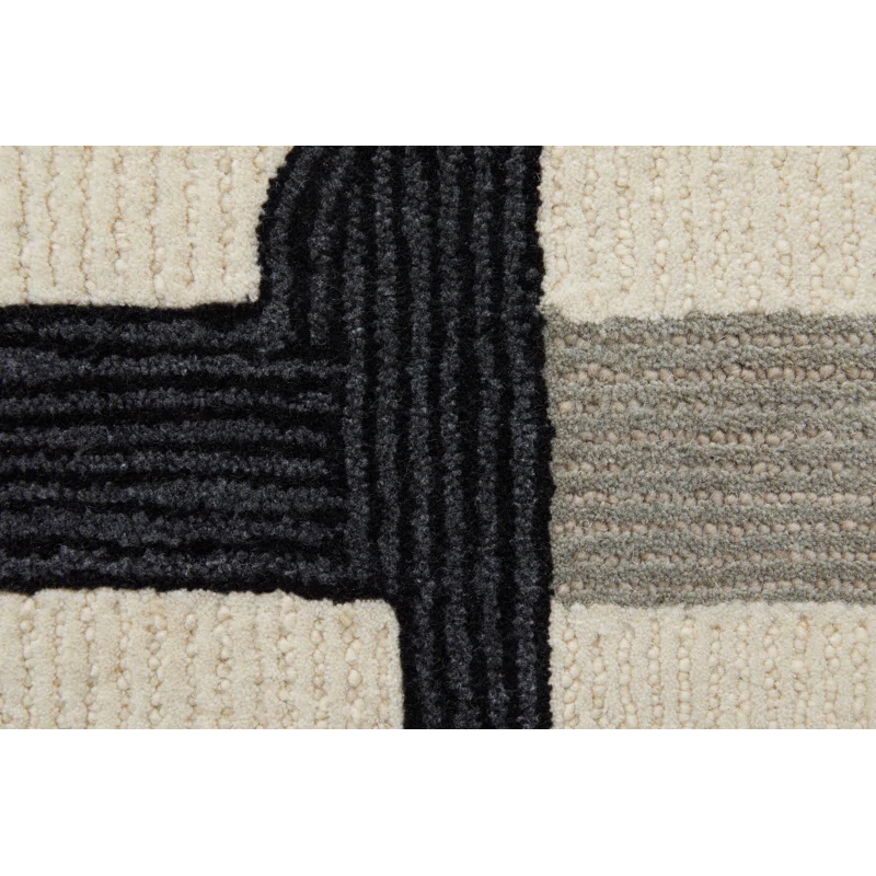 Nobu Architectural Mid-Century Modern Area Rug