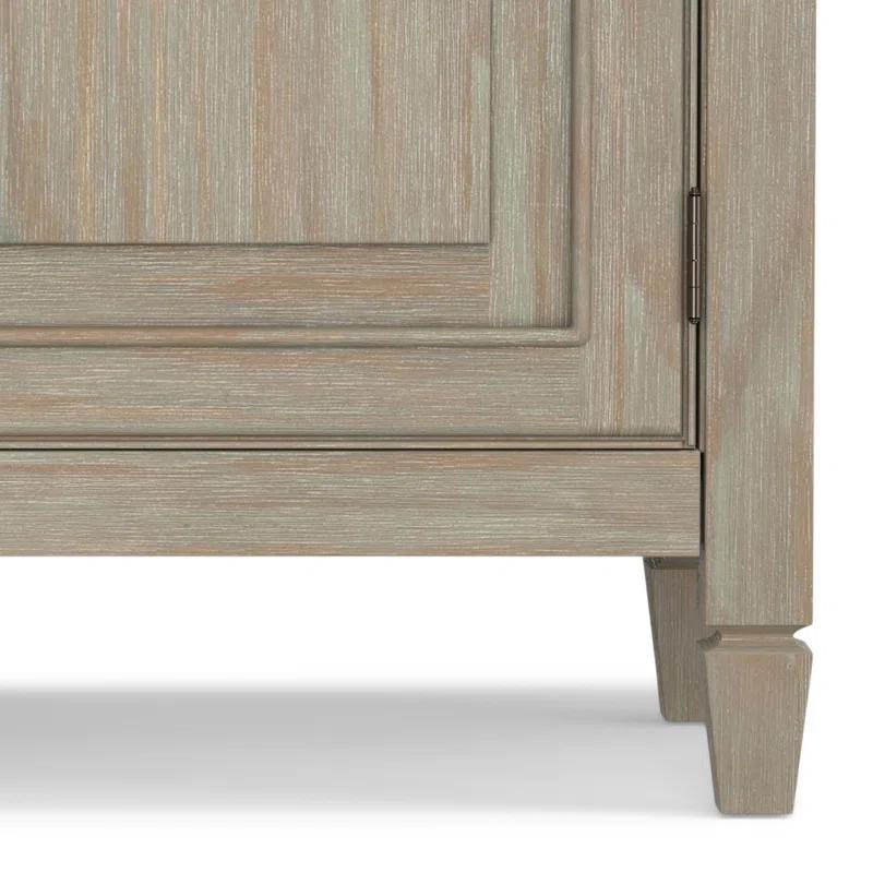 Simpli Home Connaught 40"W Solid Wood 2-Shelf Entryway Storage Cabinet with 2 Storage Drawers