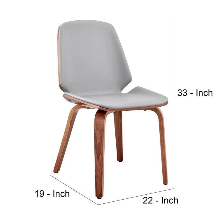 Holly Leatherette Dining Chair with Slightly Curved Seat
