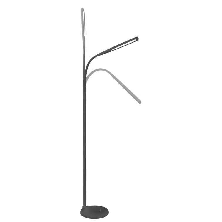 OttLite OttLite LED Standing Floor Lamp with Adjustable Flex Neck - Dimmable with 3 Levels