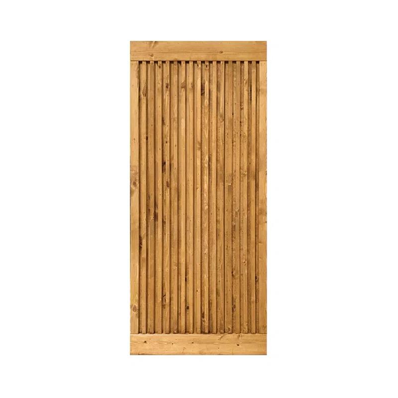 Calhome 84'' Solid Wood Paneled without Installation Hardware Kit Barn Door