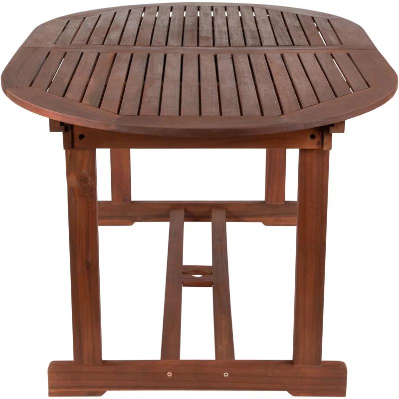 Northlight Seasonal Oval Outdoor Acacia Wood Folding Patio Dining Table
