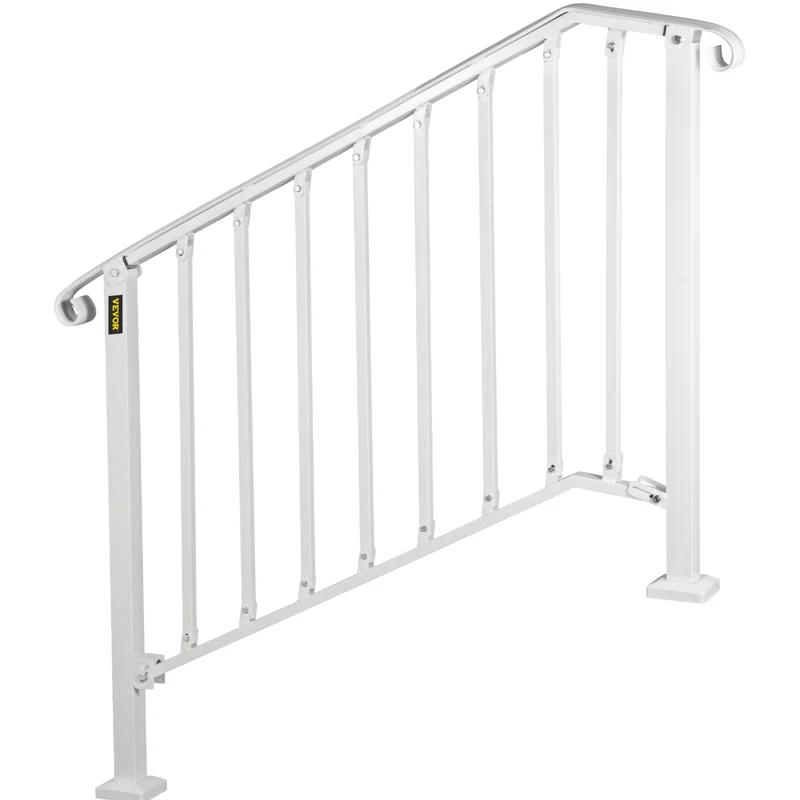 VEVOR Hand Rails for Outdoor Steps, Wrought Iron Railing, Porch And Stair Railing Kit