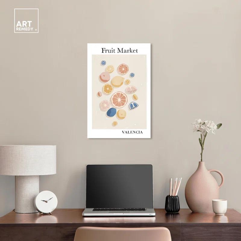 Art Remedy Fruit Market Valencia Canvas Modern Kitchen Print by Art Remedy