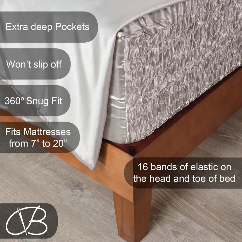 Bed Tite Smooth Satin BedTite Tight Grip Sheet Set