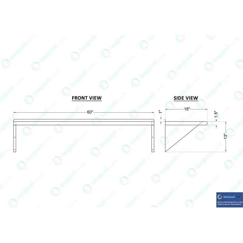 Amgood Stainless Steel Wall Mount Shelf