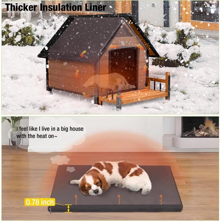 Aivituvin Wood Insulated Dog House