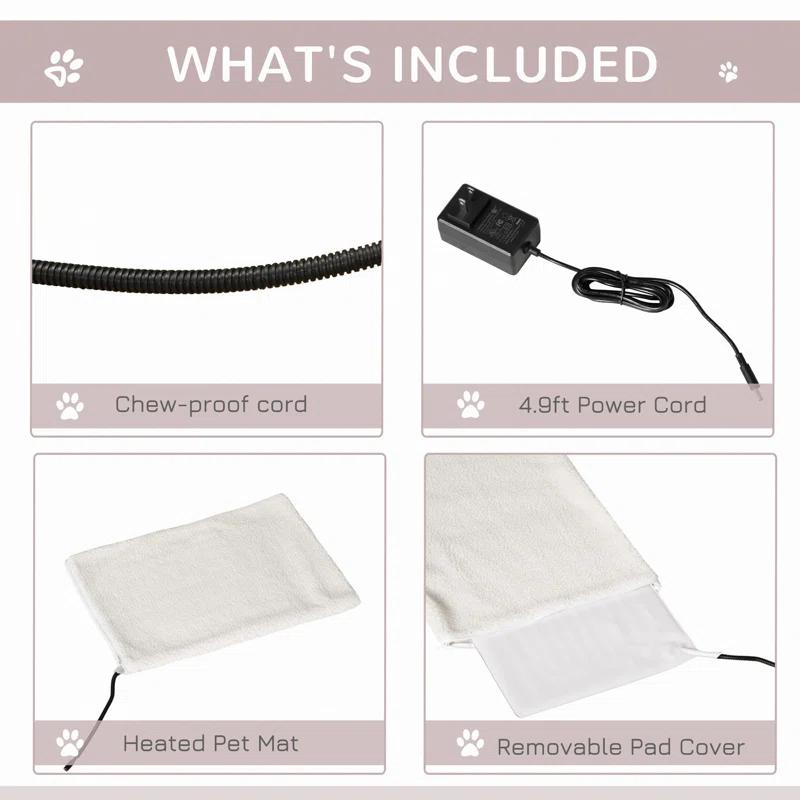 One Allium Way® Heated Cat Houses For Outdoor And Indoor, Portable Kitty Shelter, Waterproof And Insulated, Brown