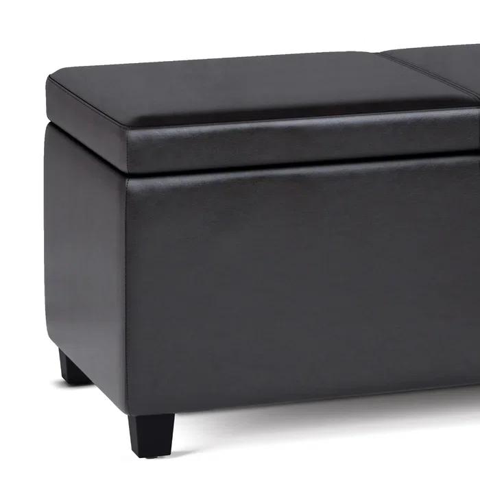 Simpli Home Avalon Extra Large Storage Ottoman Bench,Assembled