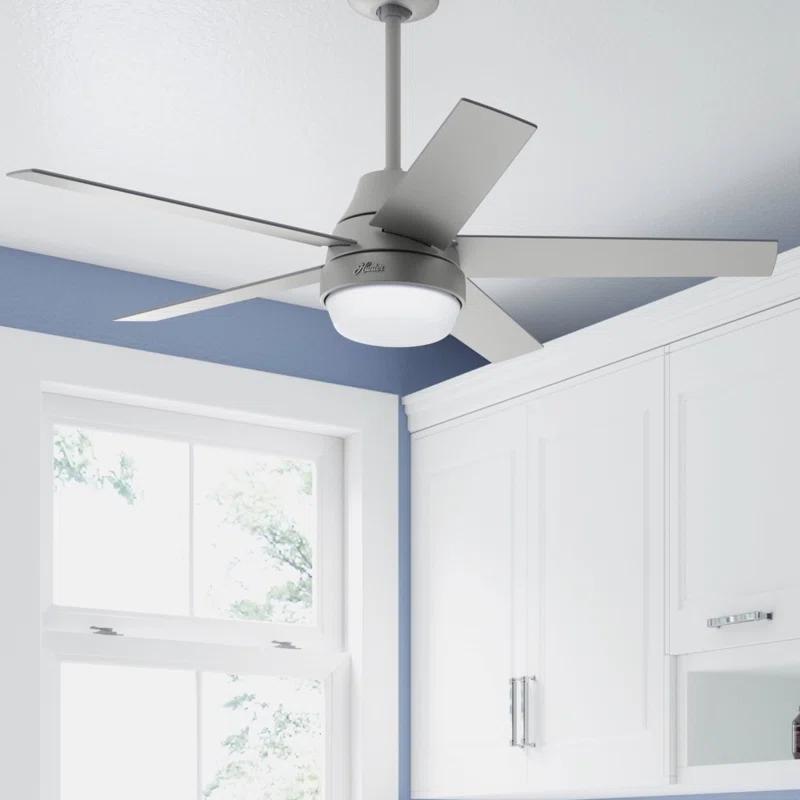 52" Aerodyne 5 - Blade Smart Standard Ceiling Fan with Lights and Remote