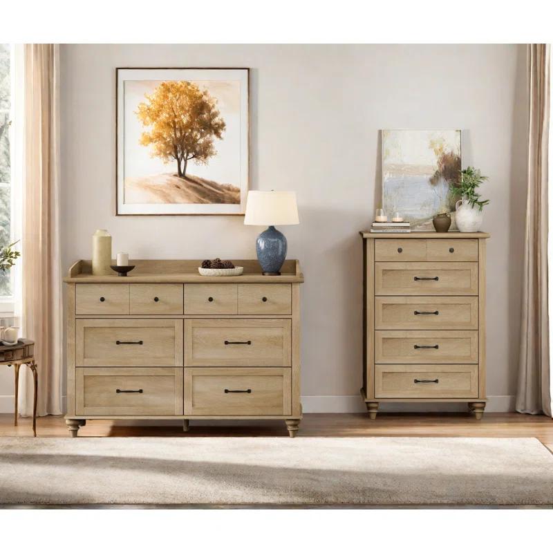 One Allium Way® 2 Piece Dresser Set - -Include One 5 Drawer Dresser & One 6 Drawer Dresser
