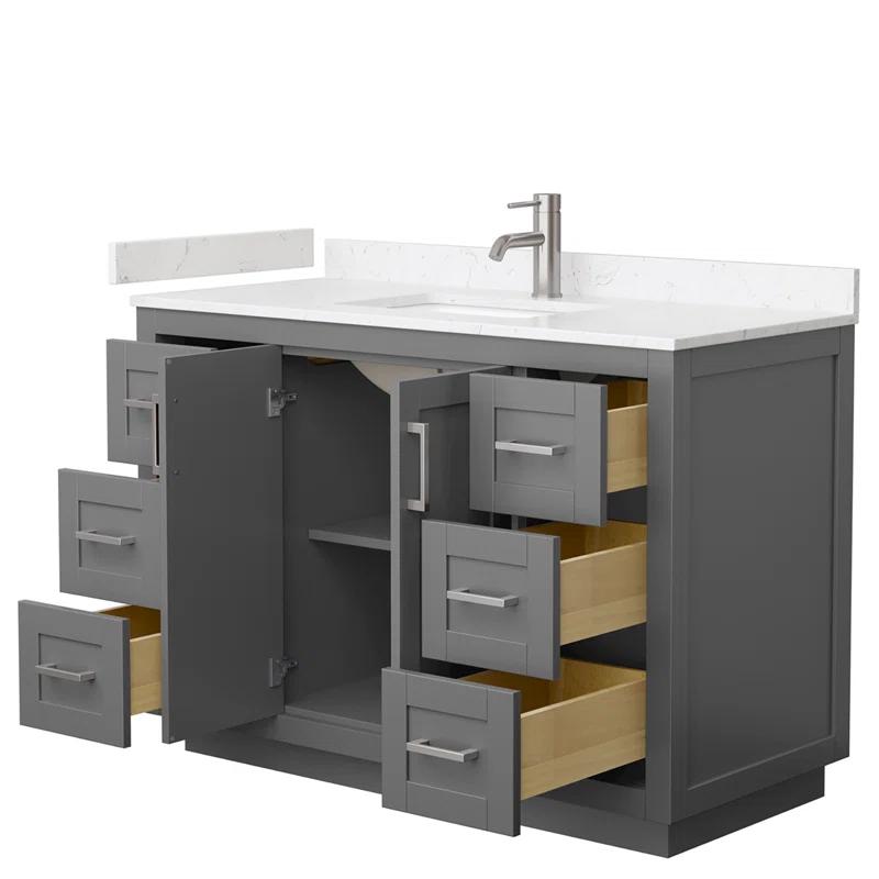 Wyndham Collection Miranda 48" Freestanding Single Bathroom Vanity with Cultured Marble Top