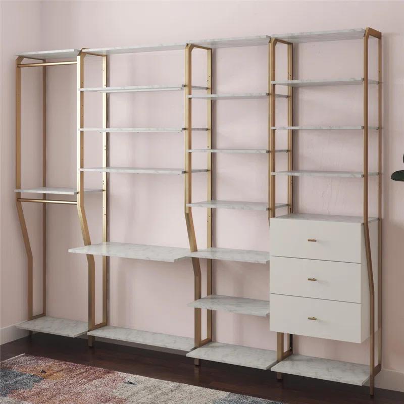 Gwenyth Closet Starter Kit with Hanging Rods
