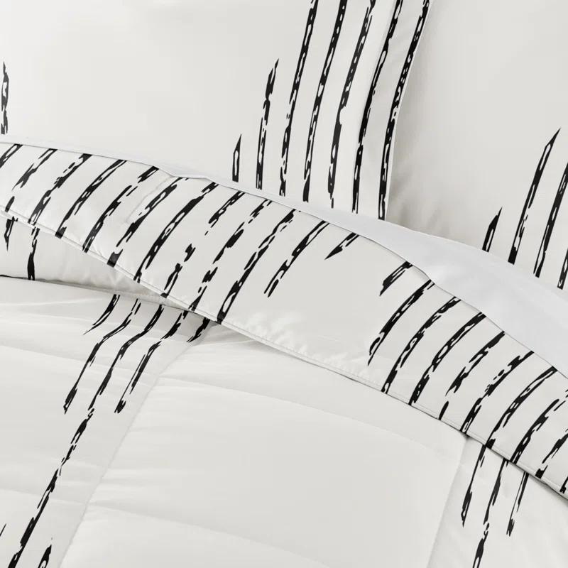 Becky Cameron Soft Diamond Stripe Down-Alternative Comforter Set