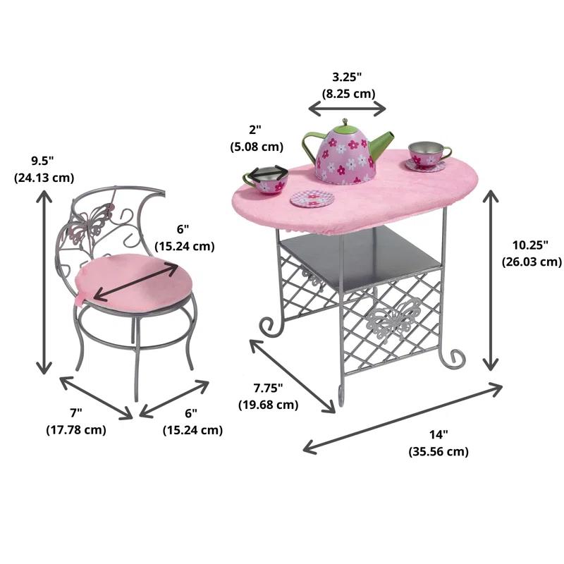 Badger Basket Tea Time Doll Table and Chair Set with Accessories