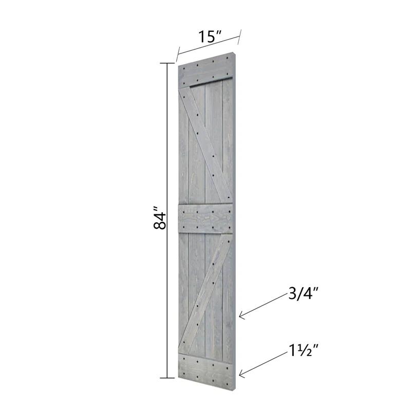 IsLife K Style Finished Solid Wood Bi-Fold Double Barn Door With Hardware Kit -Assembly Needed