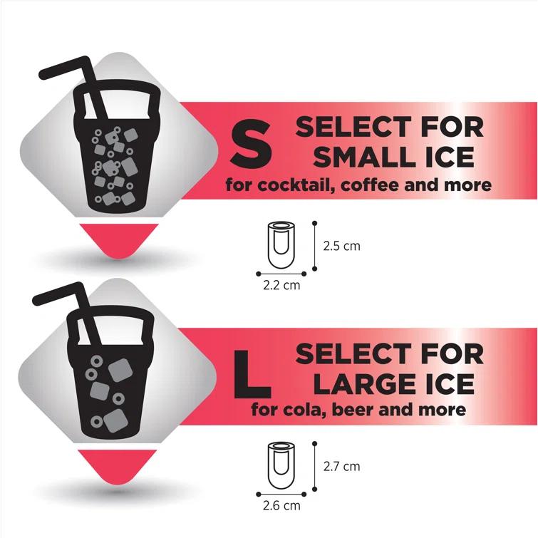 Frigidaire Ice Maker with 26 lbs. Capacity Countertop Stainless Steel Ice Maker with Transparent Window