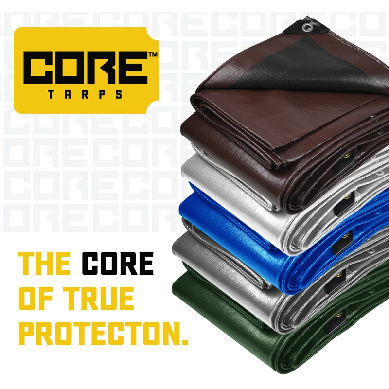 Core Tarps 5 Mil Heavy Duty Polyethylene Tarp, Waterproof, UV Resistant