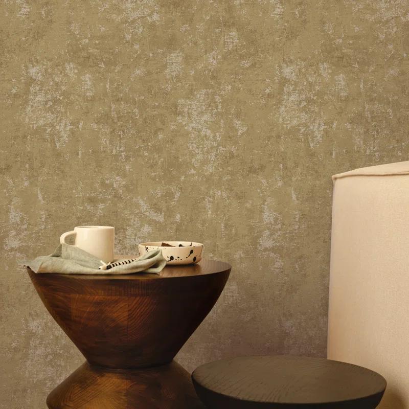 Tempaper & Co. Distressed Gold Removable Peel and Stick Wallpaper, Gold Leaf, 28 sq ft: Nursery, Botanical, Vinyl, Self-Adhesive