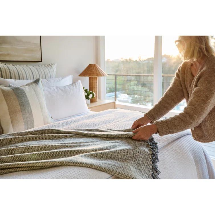 Naples 28" x 36" Striped Linen Rectangular Pillow