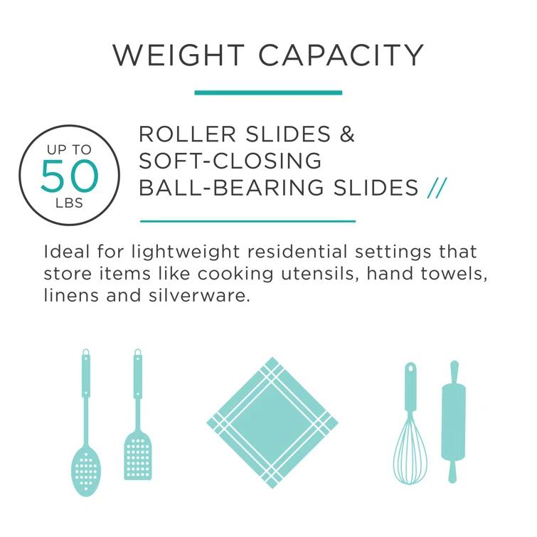 Franklin Brass Bottom Mount Drawer Slide 21.7"