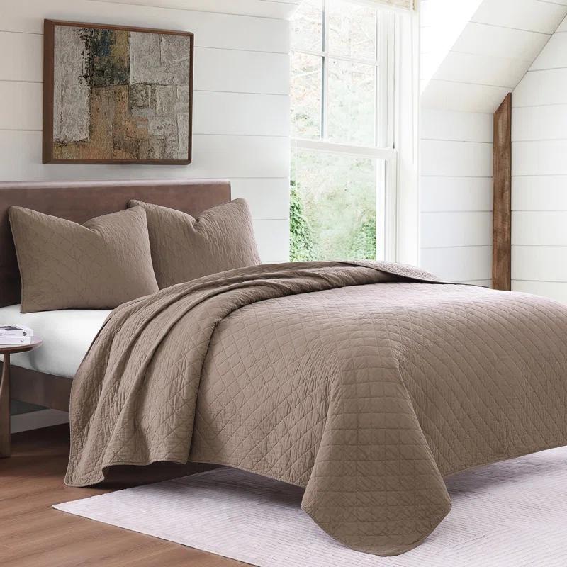 Indigo Hill by HiEnd Accents Cotton Comfort Solid Color Classic Chic Casual Modern Rustic Quilt Set