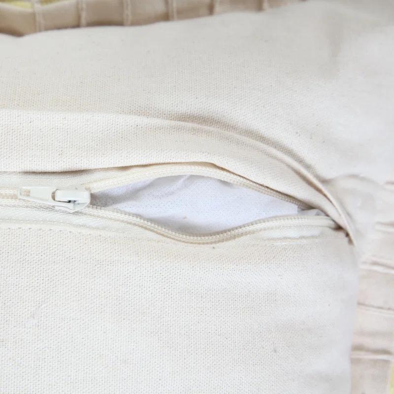 Contemporary Solid Stonewashed Handmade Cotton Throw Pillow Set