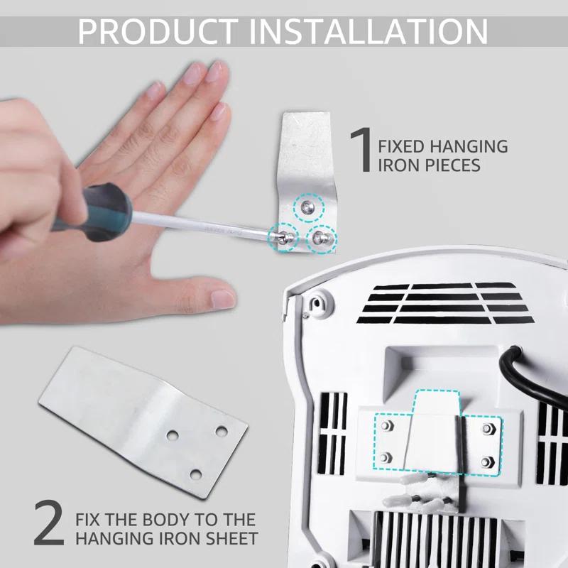 NATIONAL WINDOW Hand Dryers For Bathrooms Commercial, Electric Hand Dryer Touchless, Extra Quiet Low Noise(40Db), Wall Mounted Type(1600W)