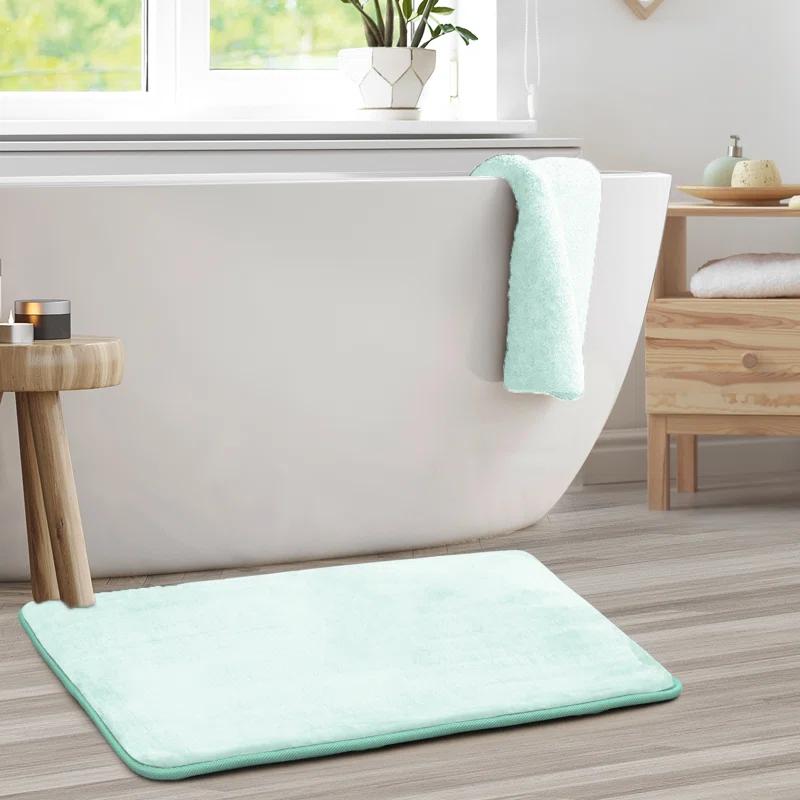Ultra Soft and Absorbent Memory Foam Bath Rug Set with Non-Slip Backing