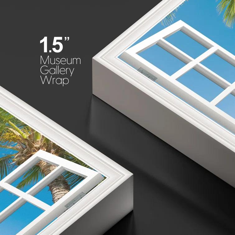 IDEA4WALL Window Scenery " Landscape Tropical Palm Tree Beach Nature Wilderness "