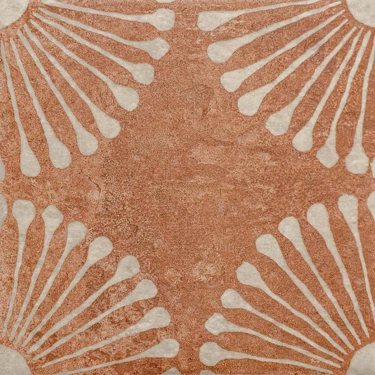 The Tile Life Amanecer 8" x 8" Satin Porcelain Patterned Floor & Wall Tile