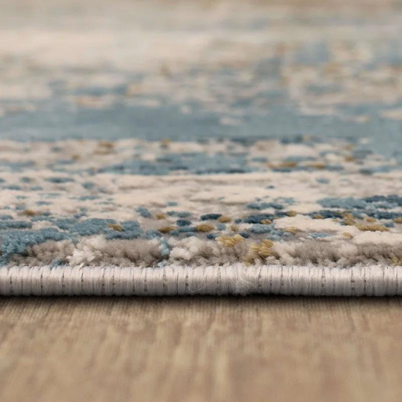 Marseille Blue/Gray/Brown Modern Abstract Area Rug