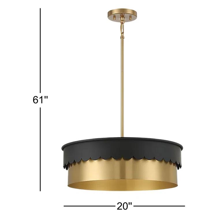 Dulcia 4 Light Metal Dimmable Pendant