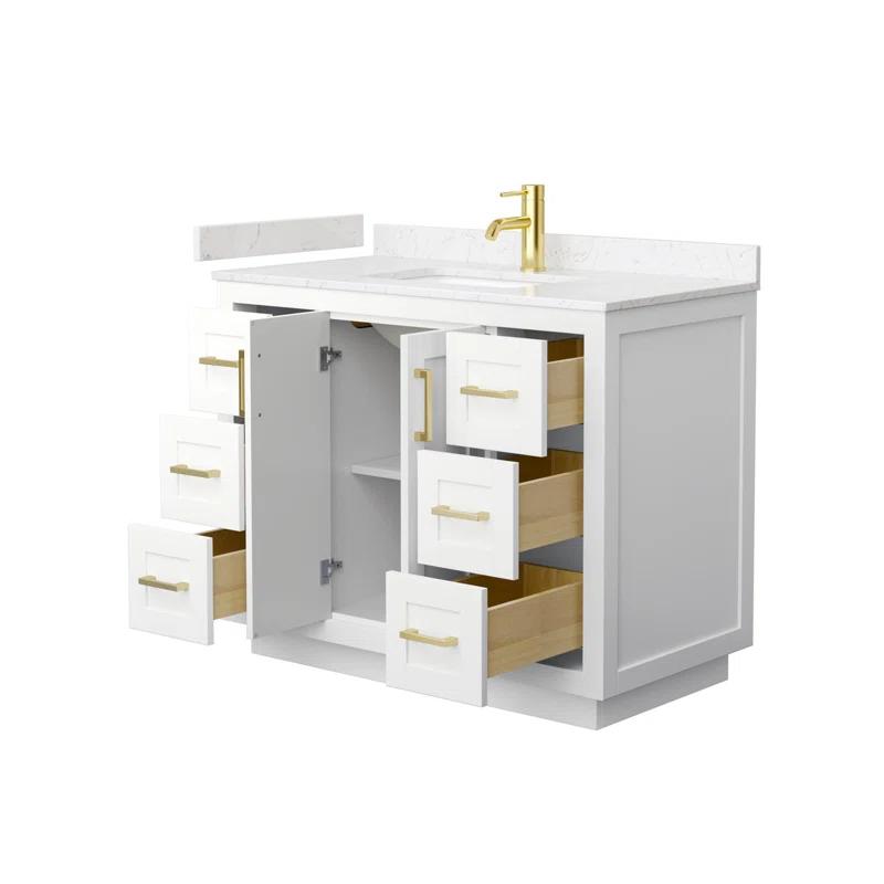 Miranda 42" Freestanding Single Bathroom Vanity with Cultured Marble Top
