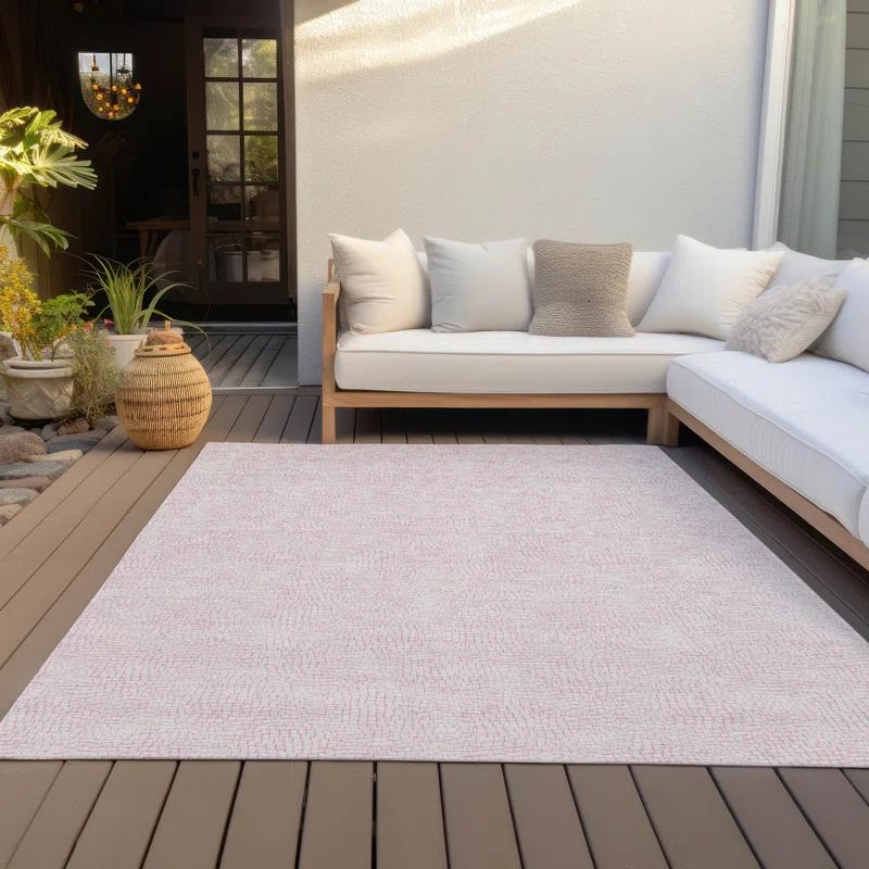 Machine Washable Indoor/Outdoor Chayden ACN1058 Pink Rug