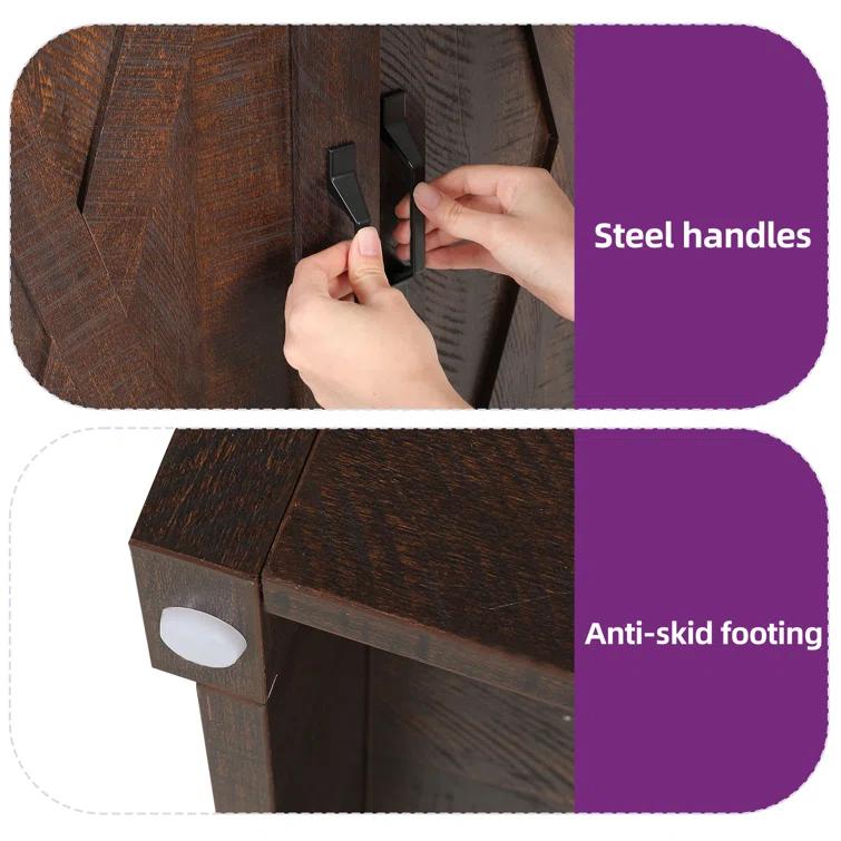 Archie & Oscar™ Alida Large Cat Litter Box Enclosure With Shelves And Doors, Hidden Litter Box Furniture